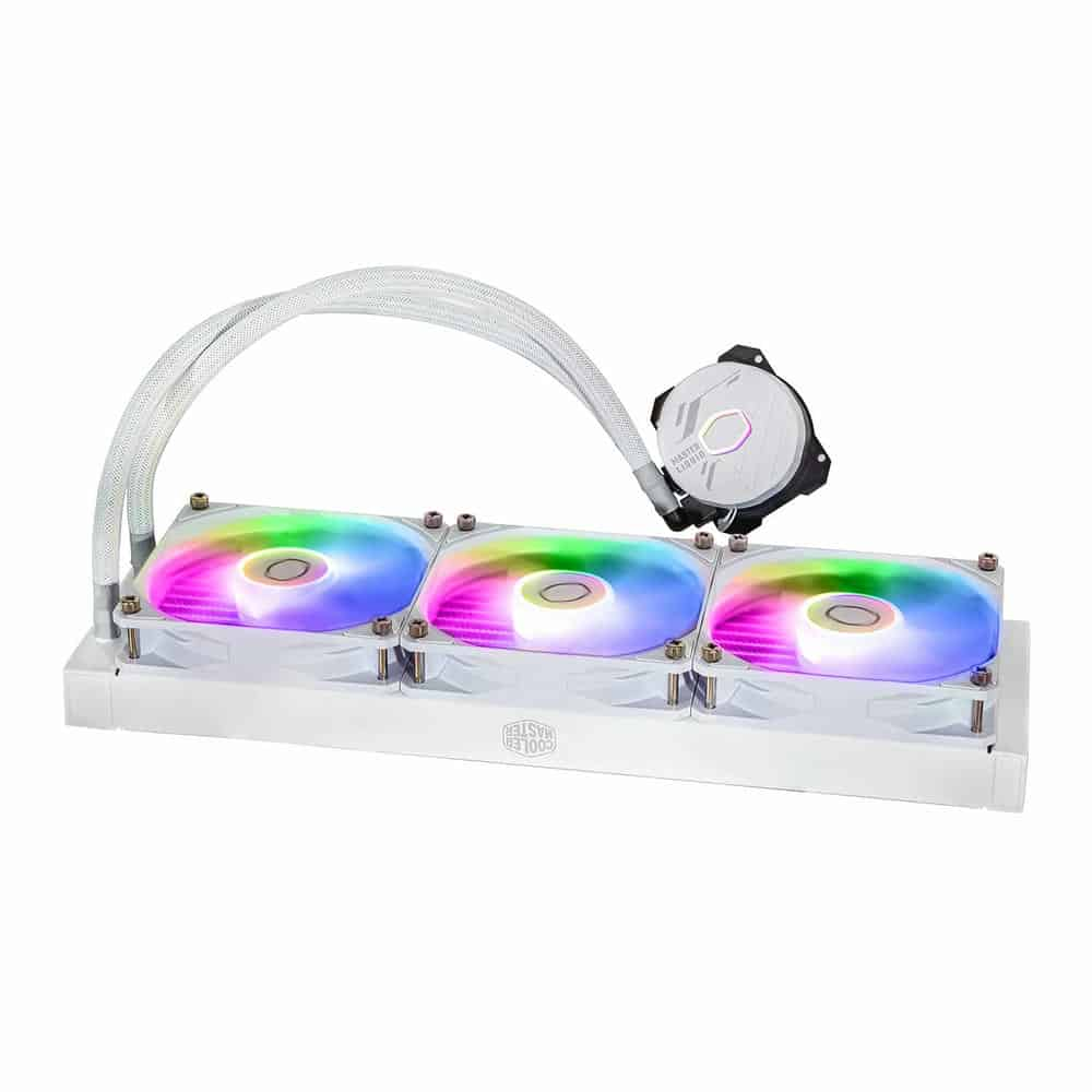 (image for) Cooler Master 360mm MasterLiquid 360L Core ARGB White Intel/AMD CPU Liquid Cooler